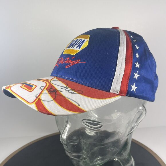 NASCAR Hat Cap SIGNED Chase Authentics NAPA Racing Blue Red Michael Waltrip #15 - Picture 8 of 9